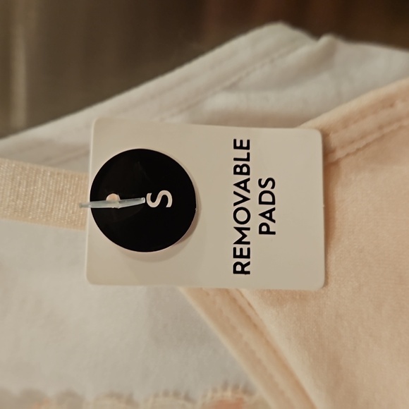 💕LAURA ASHLEY💕 Lace Back Bralettes (2 Pack) ~ Pink & White Small NWT - Picture 5 of 13